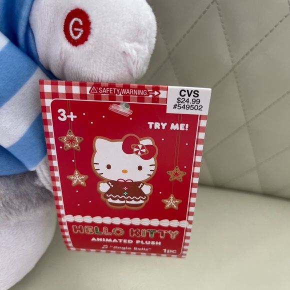 Hello Kitty Winter Christmas Animated Plush NWT Side Stepper Exclusive - Picture 2 of 7